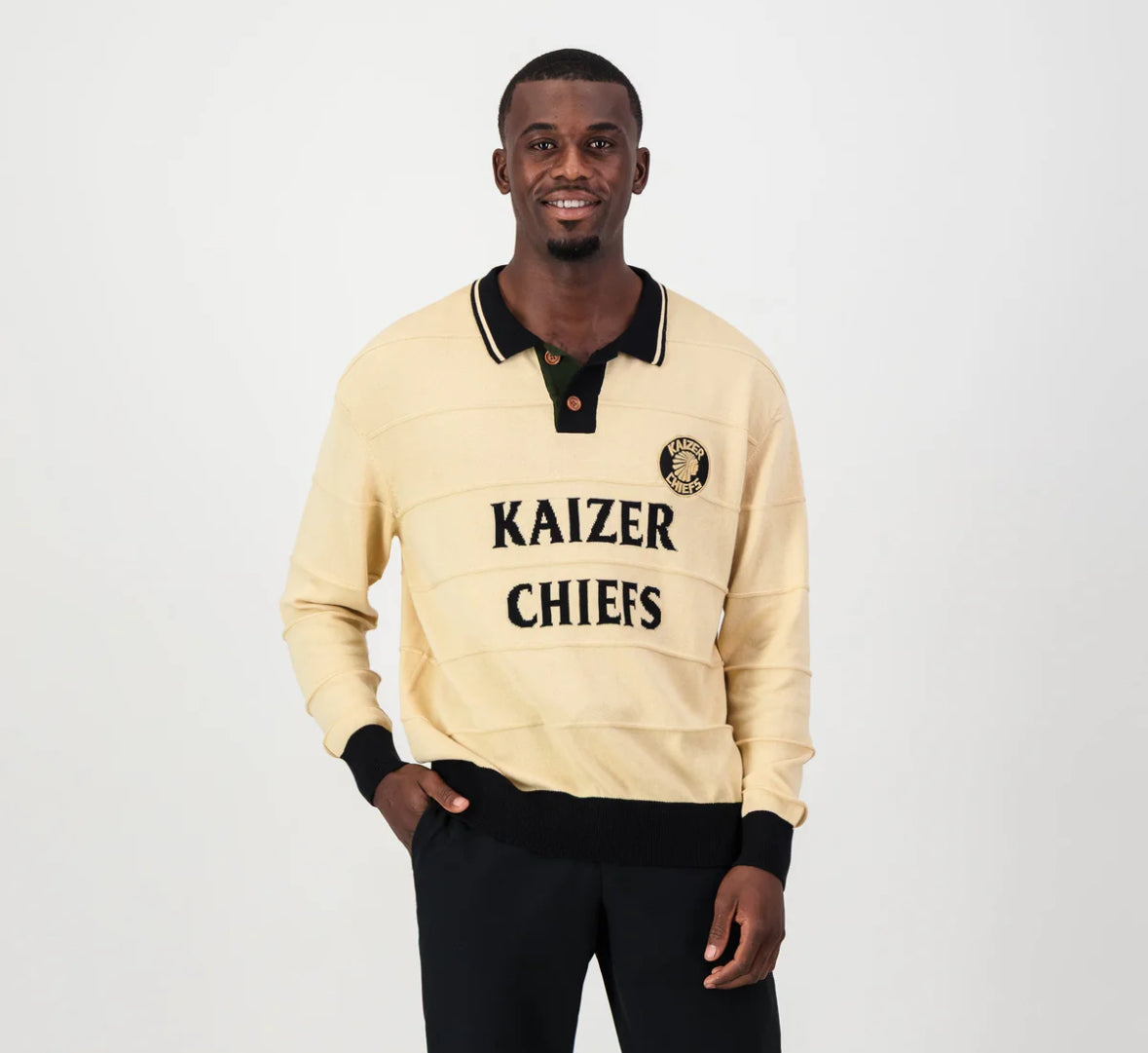 Kaizer Chiefs Long Sleeve Knitted Jersey-Butter