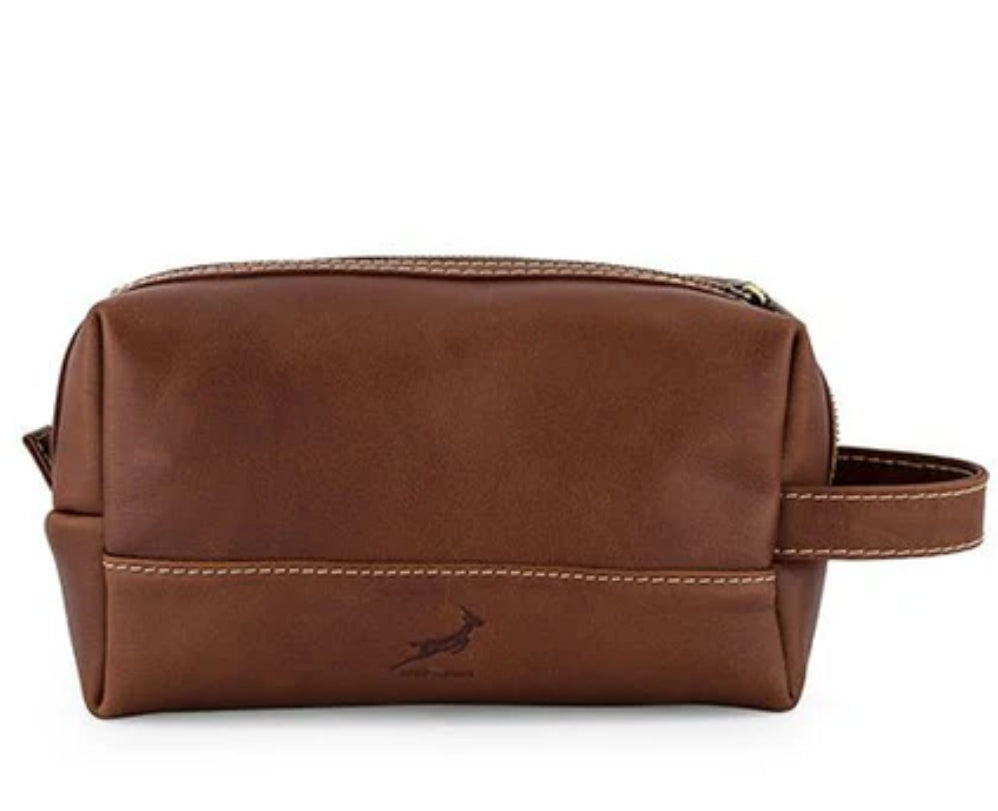 Springboks Toiletry Bag-Dark Brown