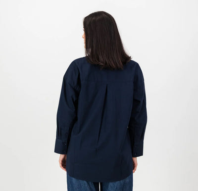 Springboks Ladies Oxford Shirt-Navy