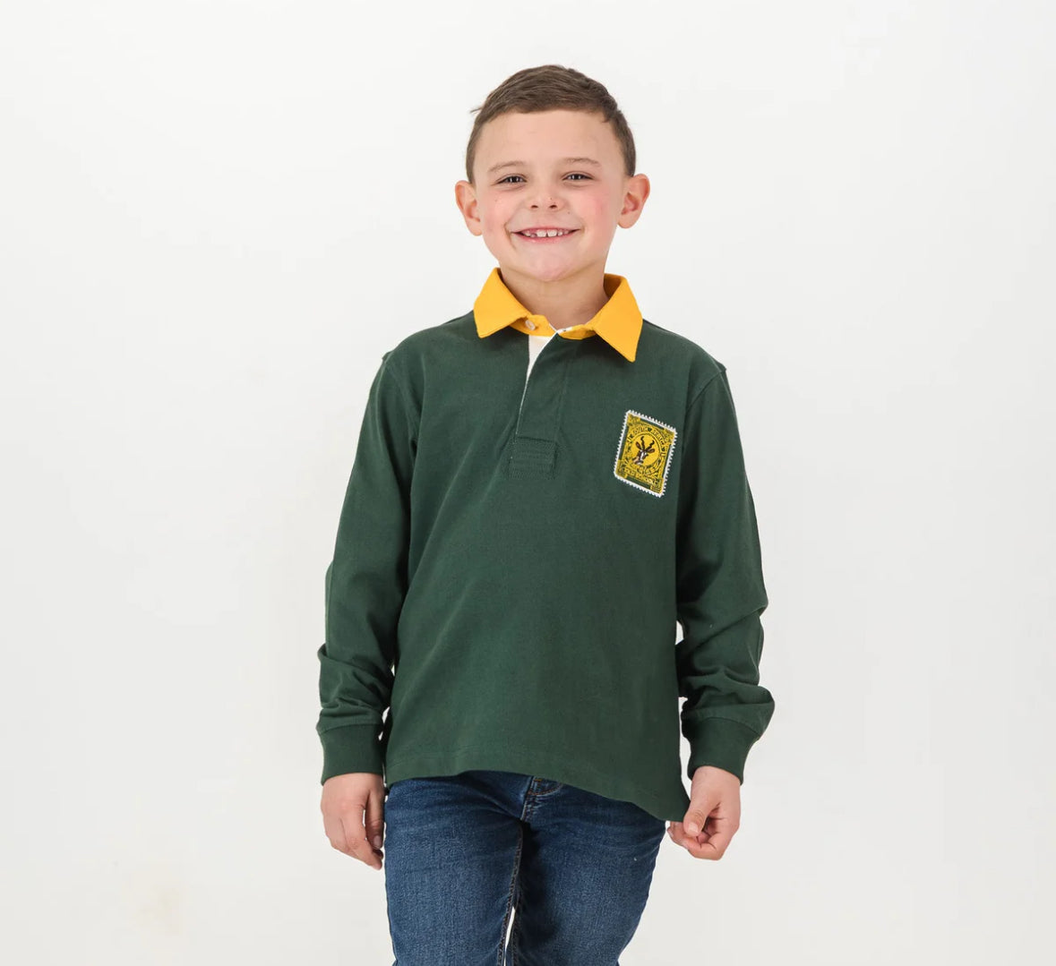 SA Supporters Kids LS Rugby Jersey-OS Green