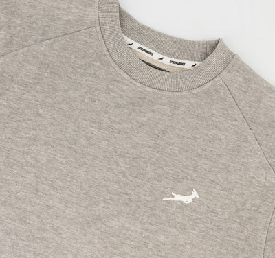 Springboks Crop Crew Sweat - LT Grey Melange
