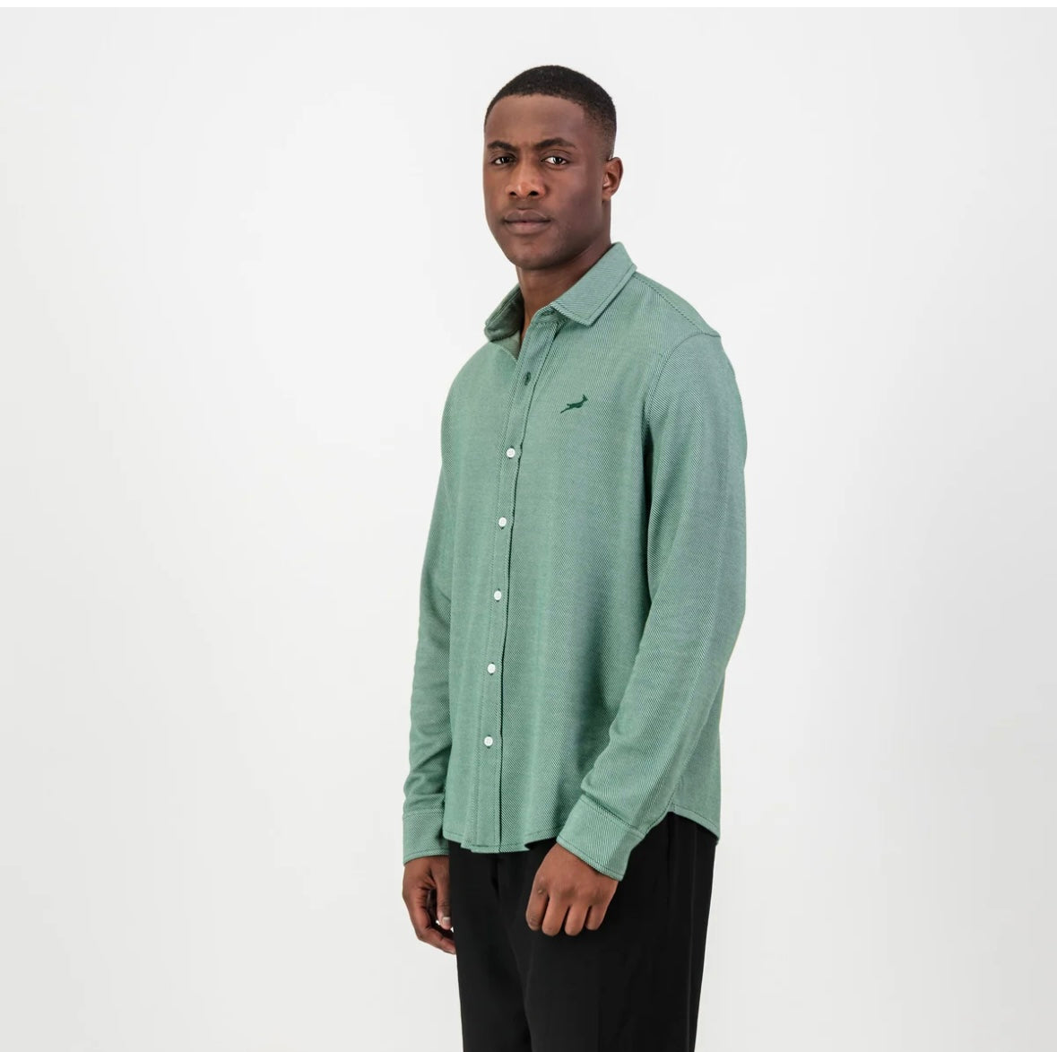 Springboks Jaquard LS Shirt-OS Green