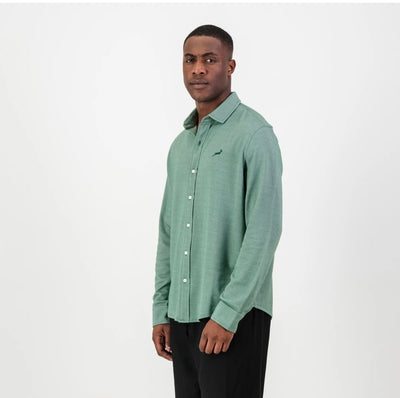 Springboks Jaquard LS Shirt-OS Green