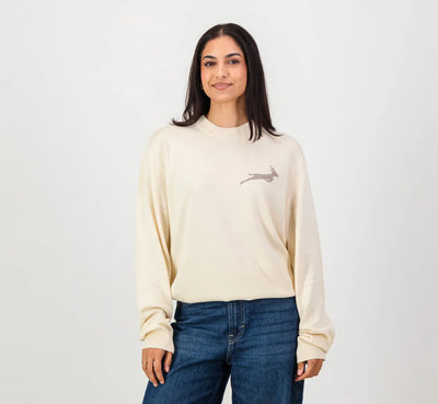 Springboks Faded Bok Crew Neck Knit-Ivory