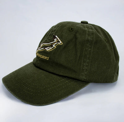 Springboks Triple Bok Dad Cap-Military Olive