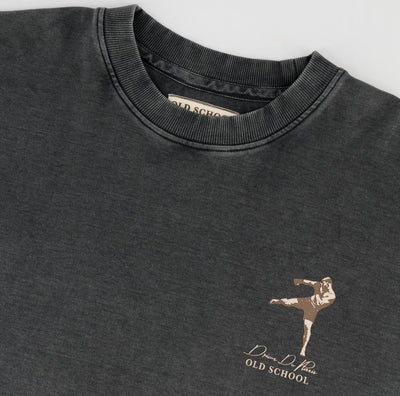 Stillknocks Acid Wash Boxy Crew Tee- Faded Denim