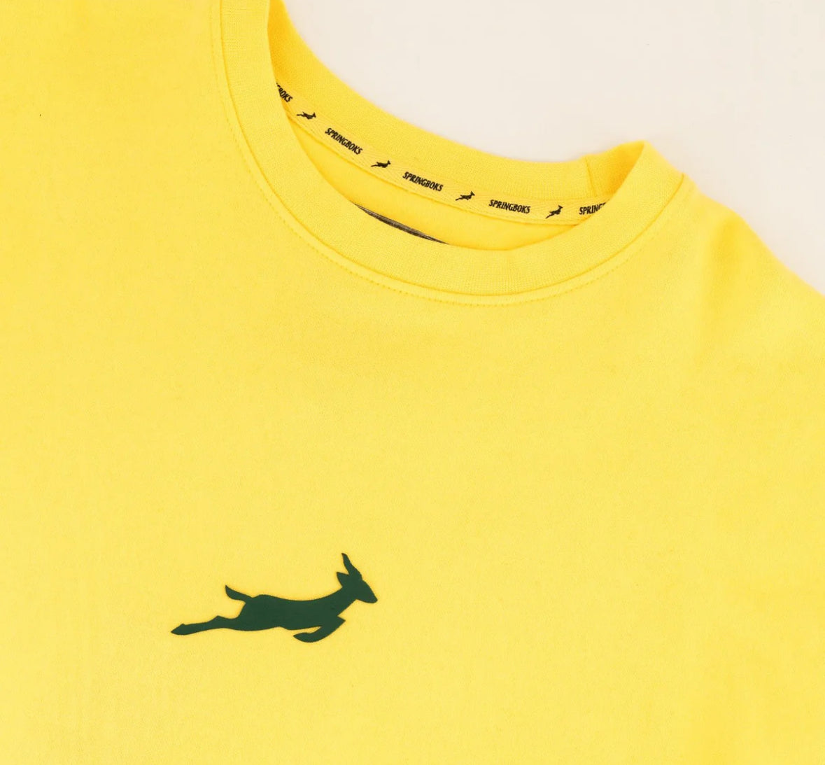 Springboks HS Middle Logo Crew Sweat - Sunshine