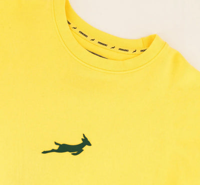 Springboks HS Middle Logo Crew Sweat - Sunshine
