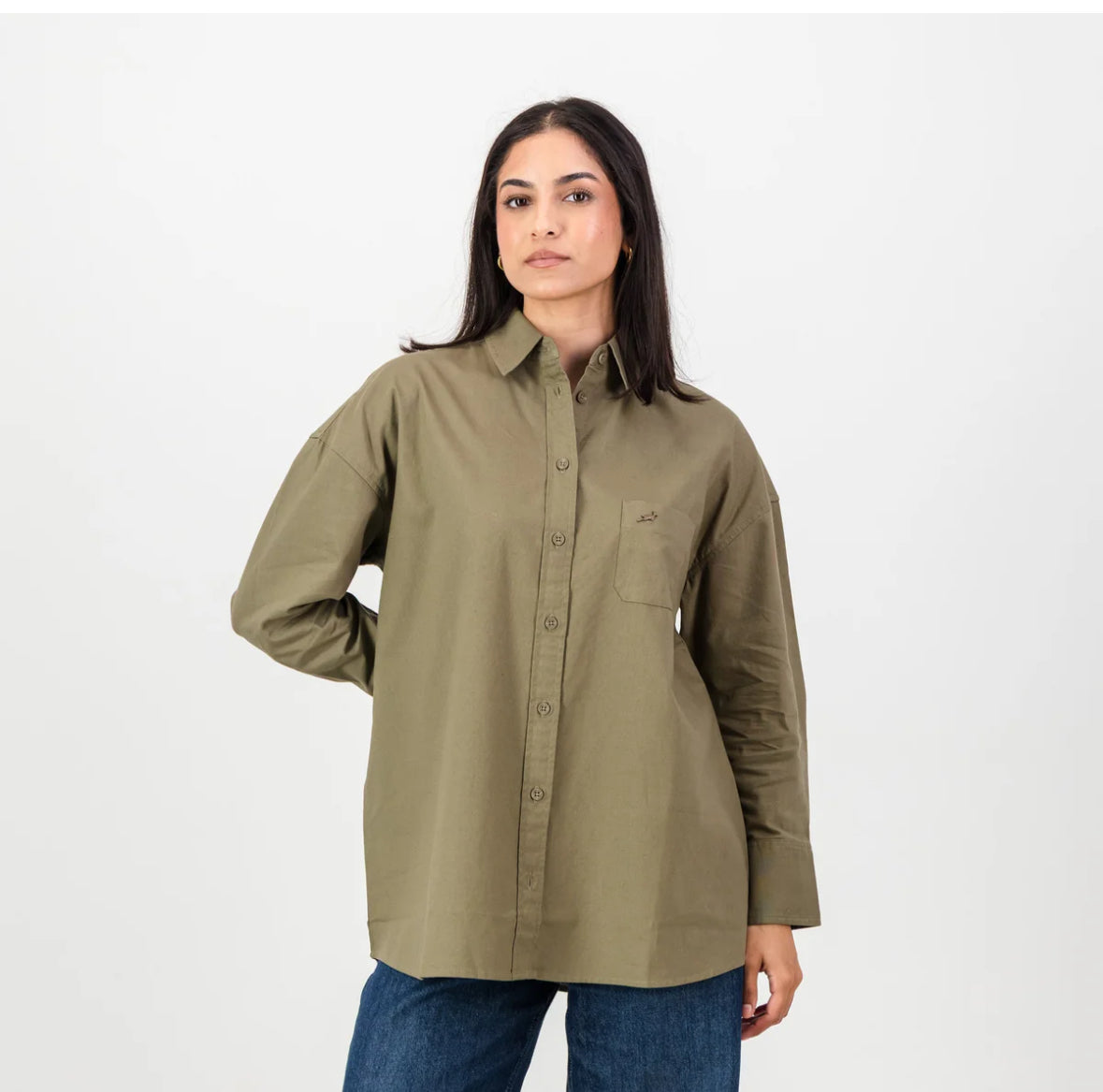 Springboks Ladies Oxford Shirt-Taupe