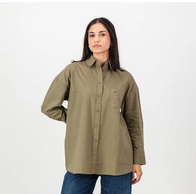 Springboks Ladies Oxford Shirt-Taupe