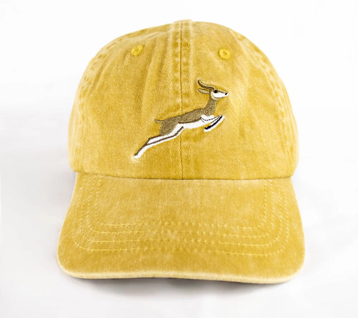 Springboks Natural Emb Dad Cap-Mustard