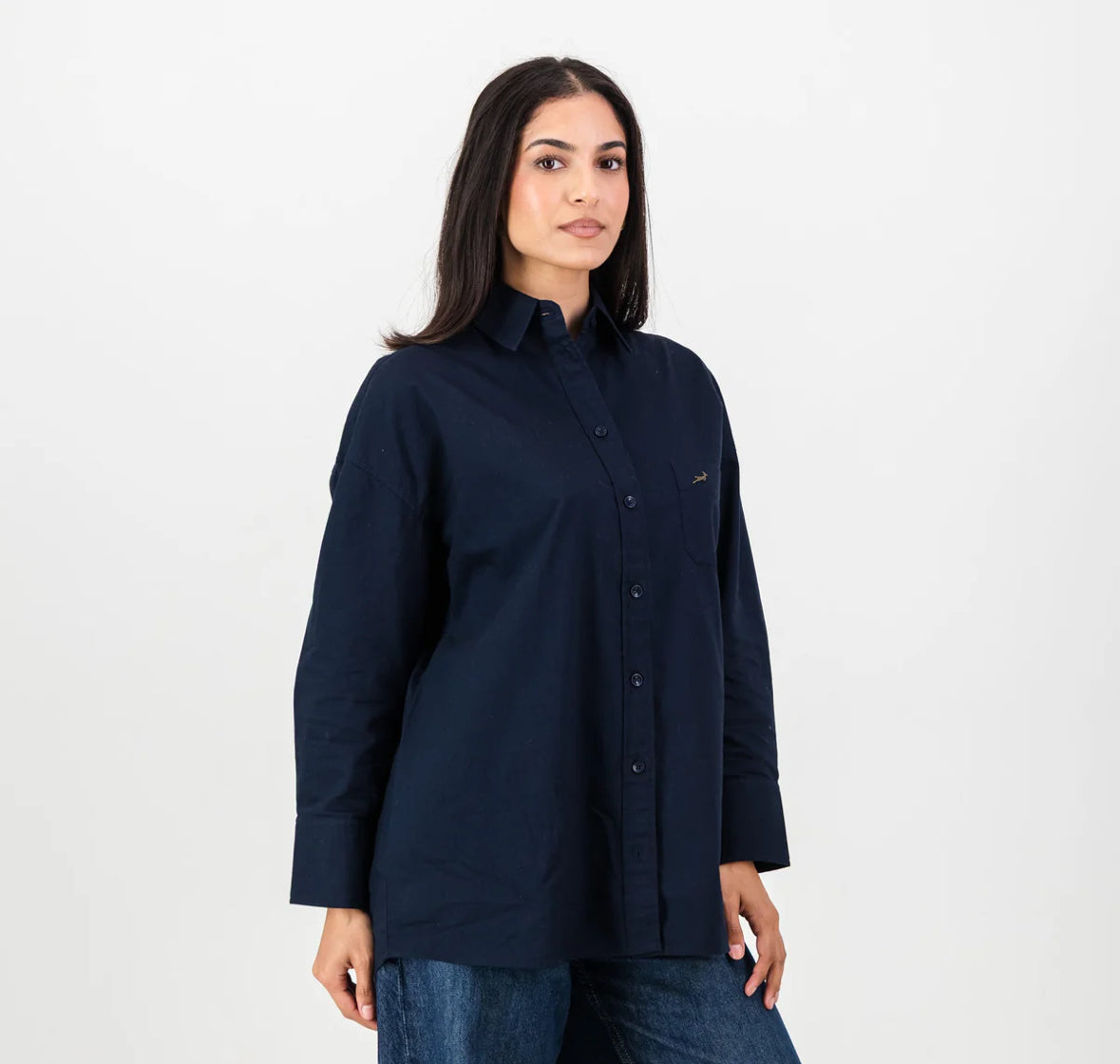 Springboks Ladies Oxford Shirt-Navy