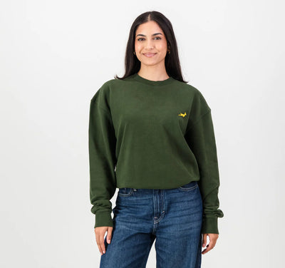 Springboks HS Small logo Crew Sweat - Military Olive