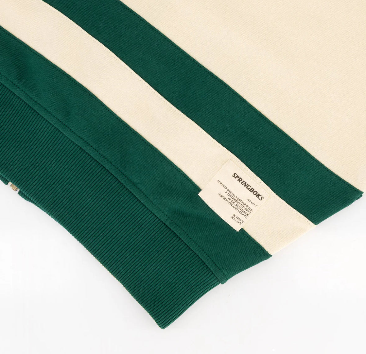 Springboks CB Zip Through Sweat-OS Green