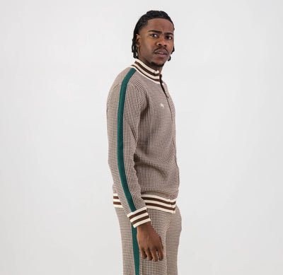 Doctor Khumalo Zip Through Knit Jersey-Ivory