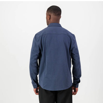 Springboks Tailored LS Shirt-Navy