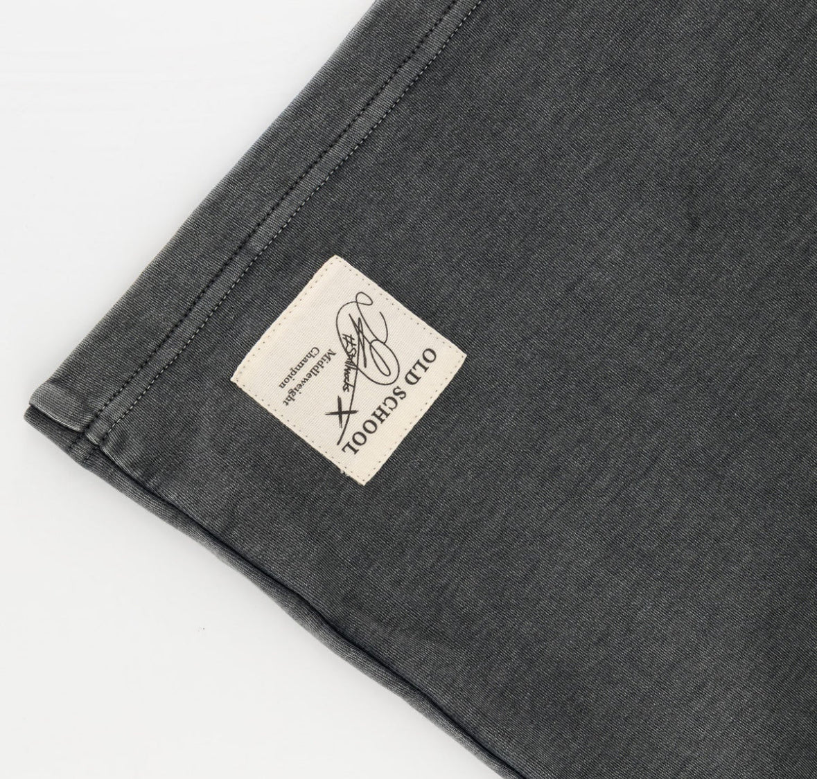 Stillknocks Acid Wash Boxy Crew Tee- Faded Denim