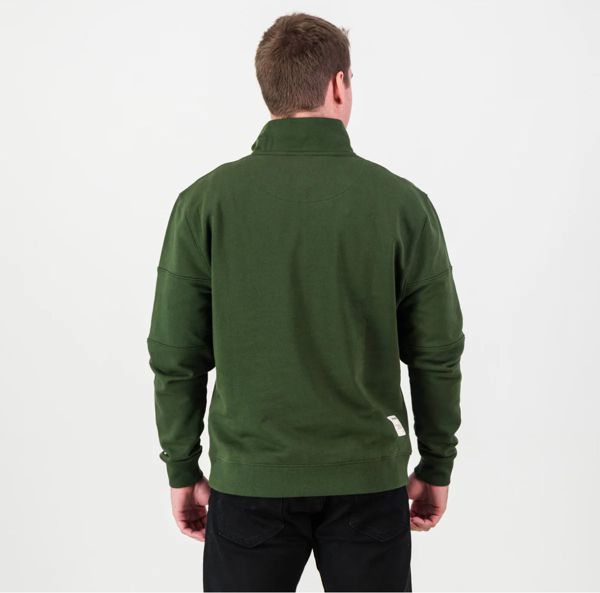 Springboks Word Quarter Zip Sweat-Military Olive