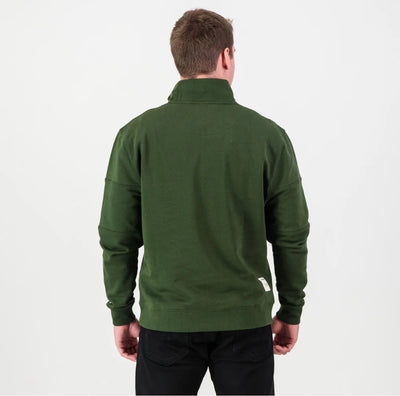 Springboks Word Quarter Zip Sweat-Military Olive