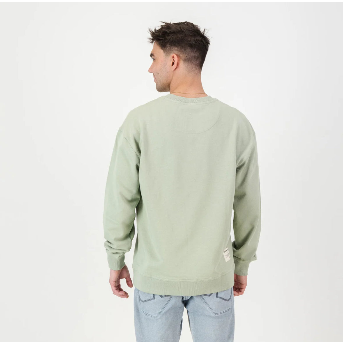 Springboks Word FGFG Crew Sweat-Desert Sage