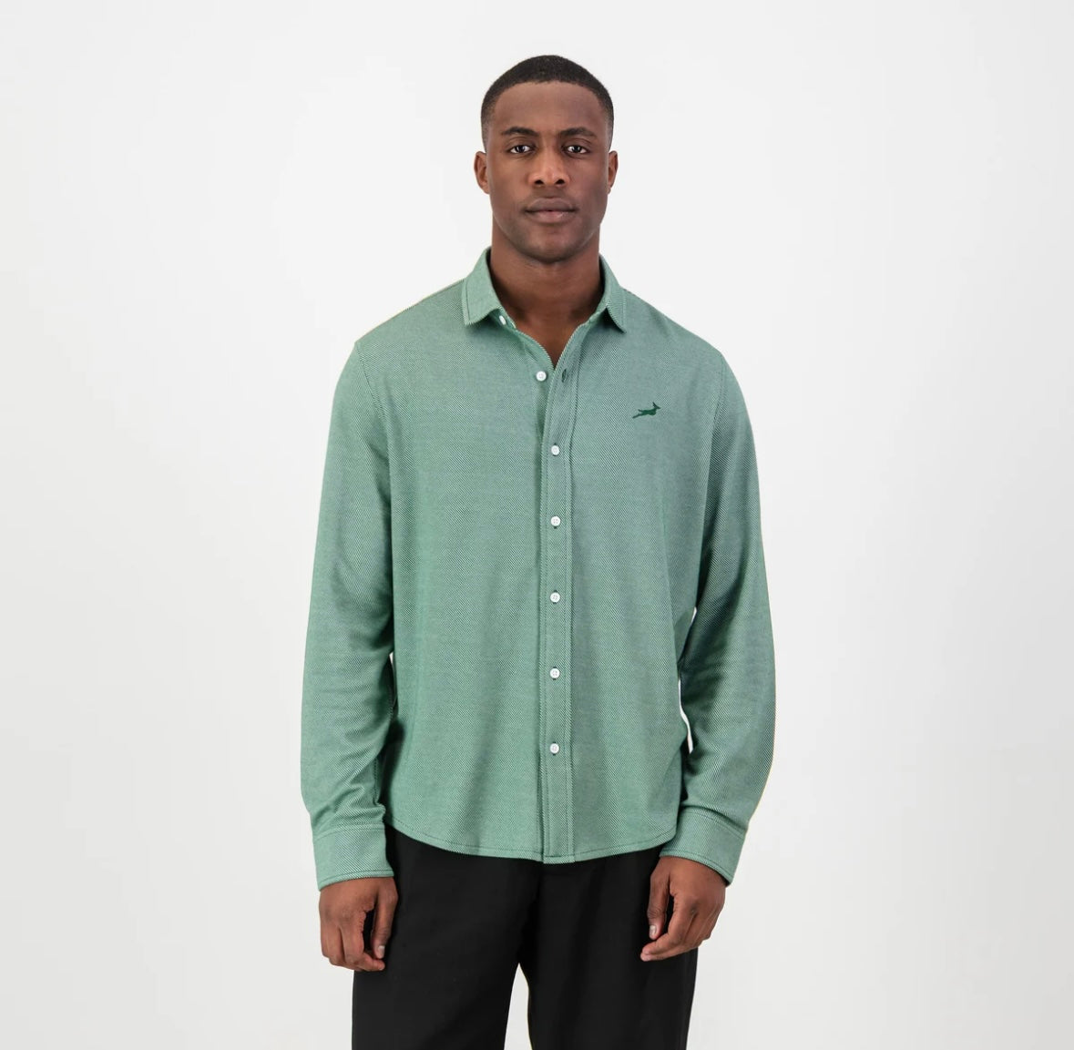 Springboks Jaquard LS Shirt-OS Green