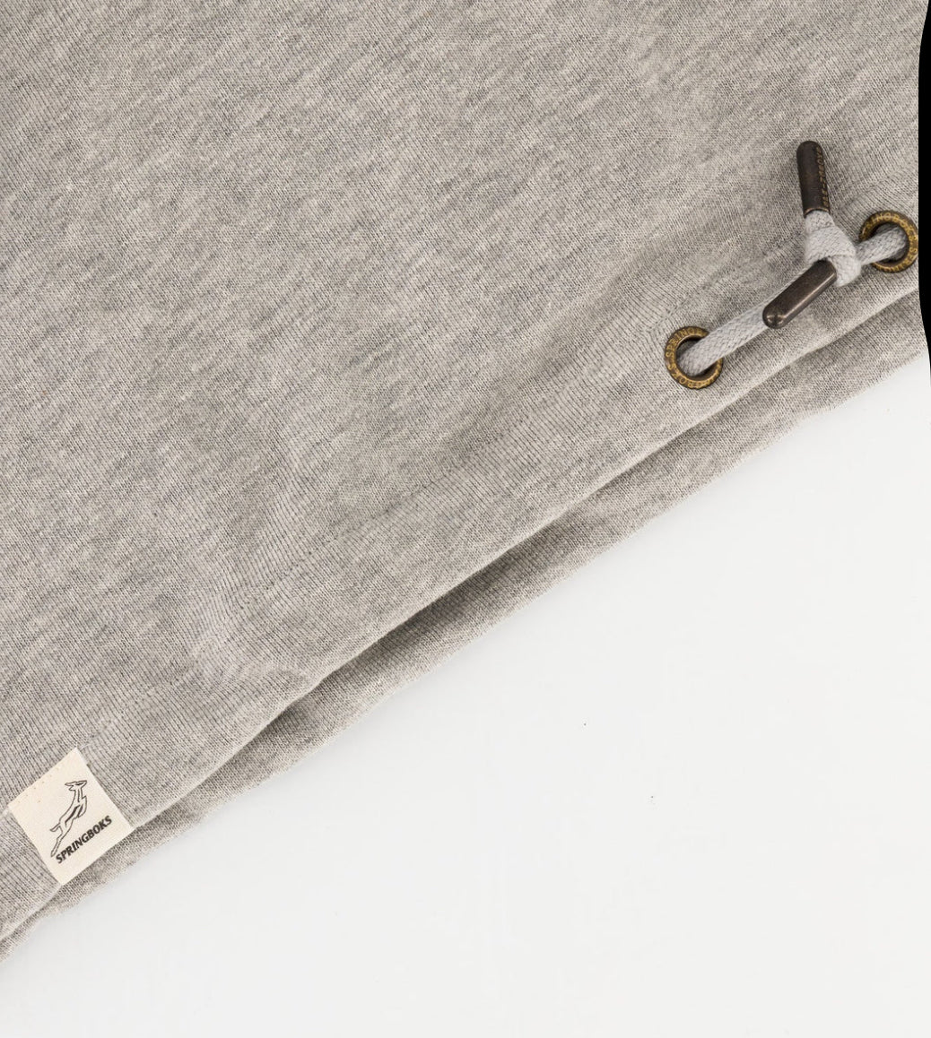 Springboks Crop Crew Sweat - LT Grey Melange