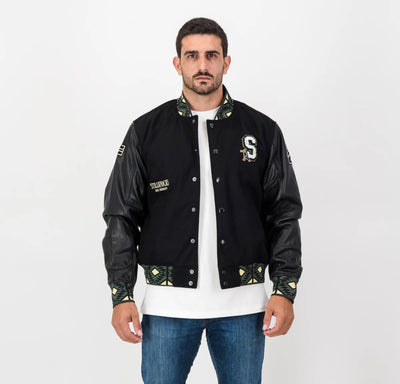 Stillknocks And Still Legends Bomber Jacket-Black