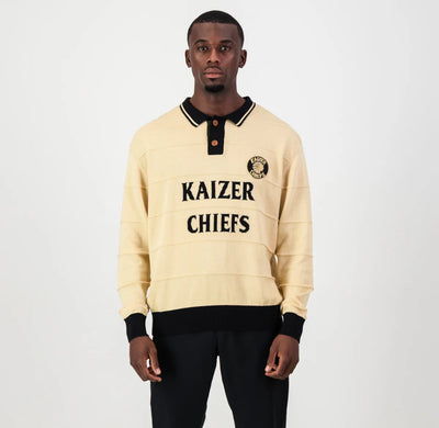 Kaizer Chiefs Long Sleeve Knitted Jersey-Butter