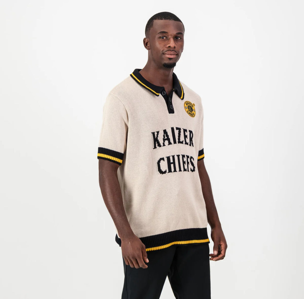 Kaizer Chiefs SS Knitted Jersey-Ivory