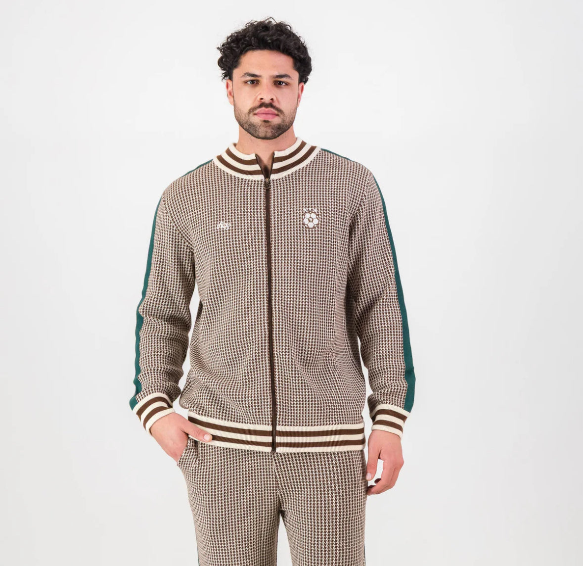 Doctor Khumalo Zip Through Knit Jersey-Ivory