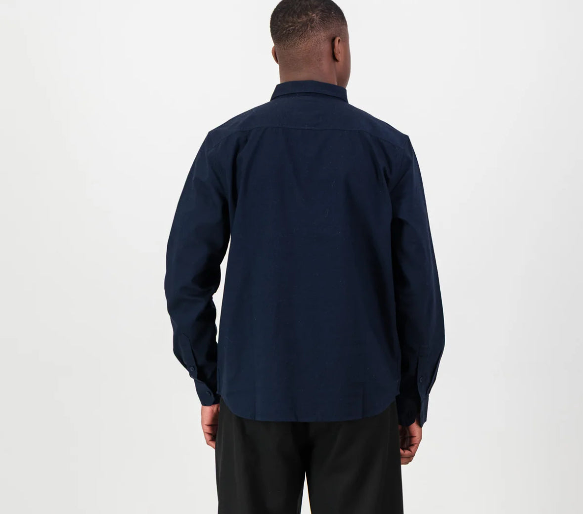 Springboks Tailored LS Oxford Shirt-Navy