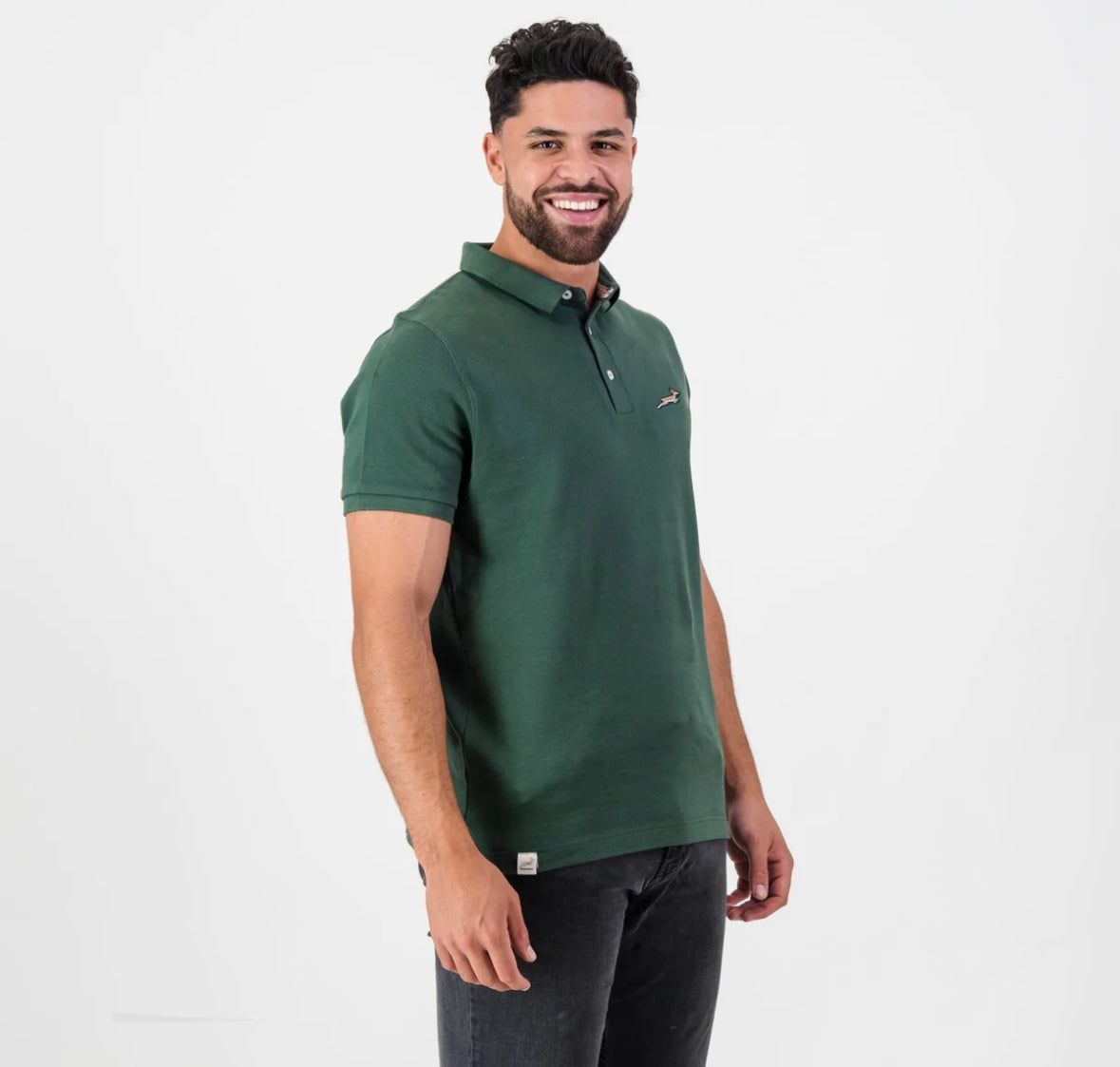 Springboks LC SML Badge SS Polo - OS Green