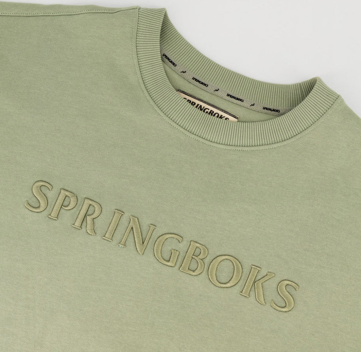 Springboks Word FGFG Crew Sweat-Desert Sage