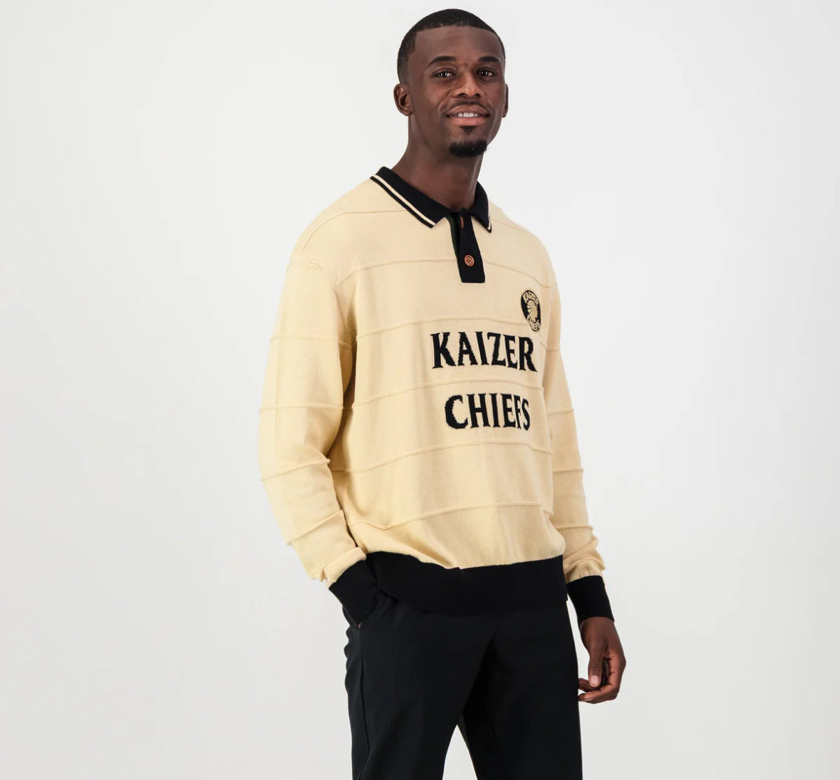 Kaizer Chiefs Long Sleeve Knitted Jersey-Butter