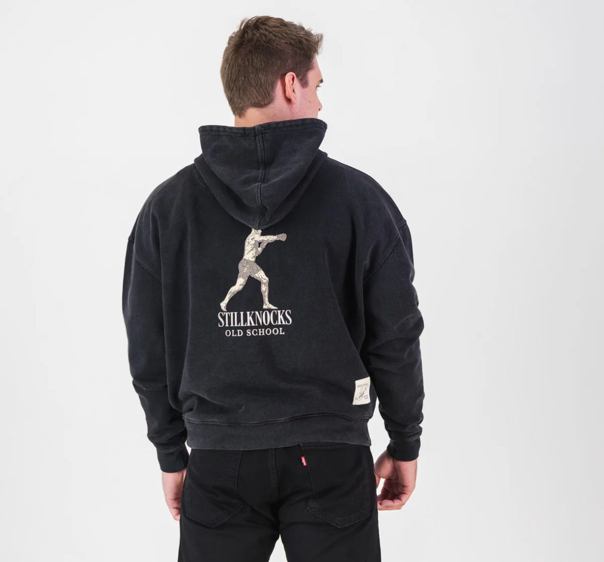 Stillknocks Acid Wash Hoodie Sweat- Black
