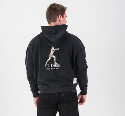 Stillknocks Acid Wash Hoodie Sweat- Black