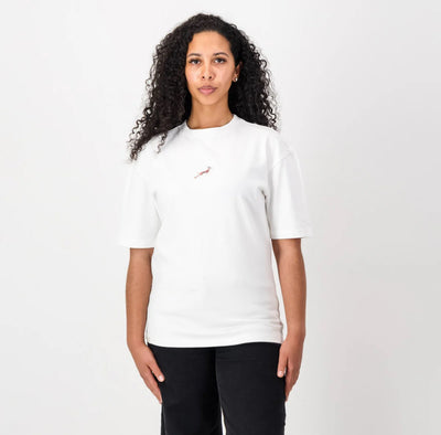 Springboks Pop Badge Boxy Crew Tee-White