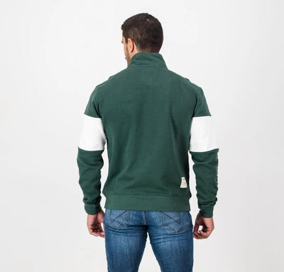Springboks Classic Hoop Quarter Zip-OS Green