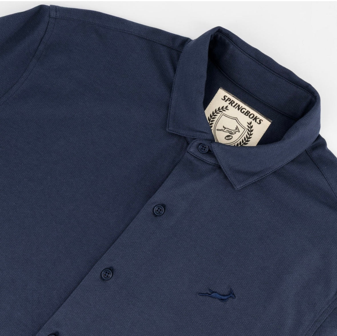 Springboks Tailored LS Shirt-Navy