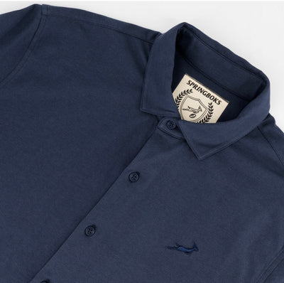 Springboks Tailored LS Shirt-Navy