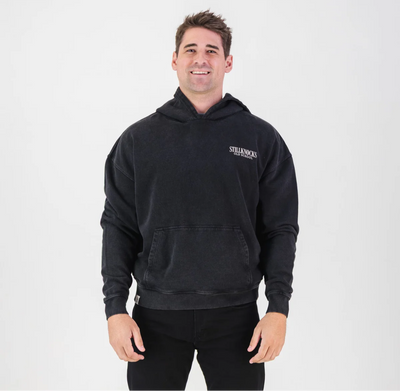 Stillknocks Acid Wash Hoodie Sweat- Black