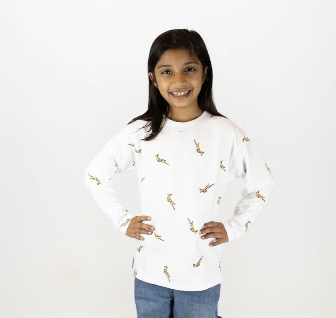 Springboks Kids Bokkies Fleece Sweat-White (UNISEX)