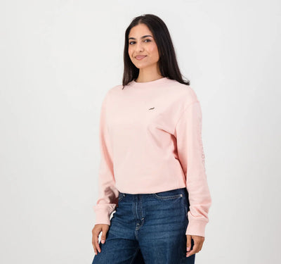 Springboks Metal Rivet Crew Sweat-Rose Quartz