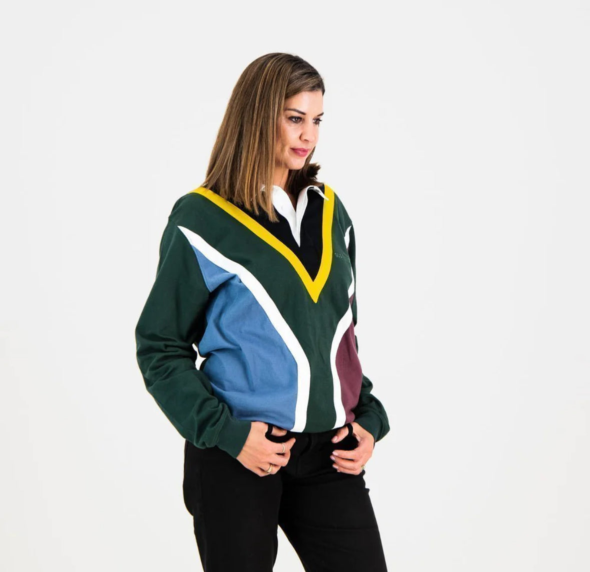 SA Supporters Flag LS Rugby Jersey-OS Green