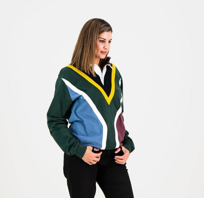 SA Supporters Flag LS Rugby Jersey-OS Green